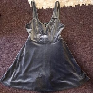 Express Gray Velvet Dress